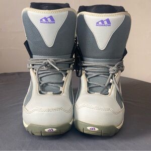 Morrow Wildflower Women’s Snowboard Boots Gray Purple Lace Up Size 8